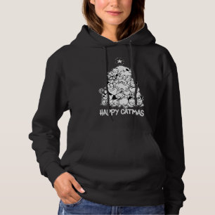 Happy Catmas Funny Christmas Cat lover Xmas Kitten Hoodie