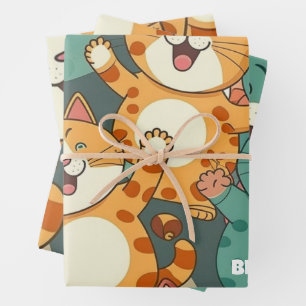 Happy Cats Birthday Wrapping Paper