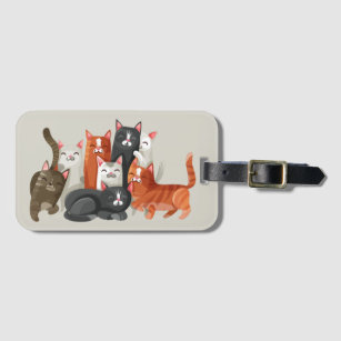 Happy Cats Luggage Tag