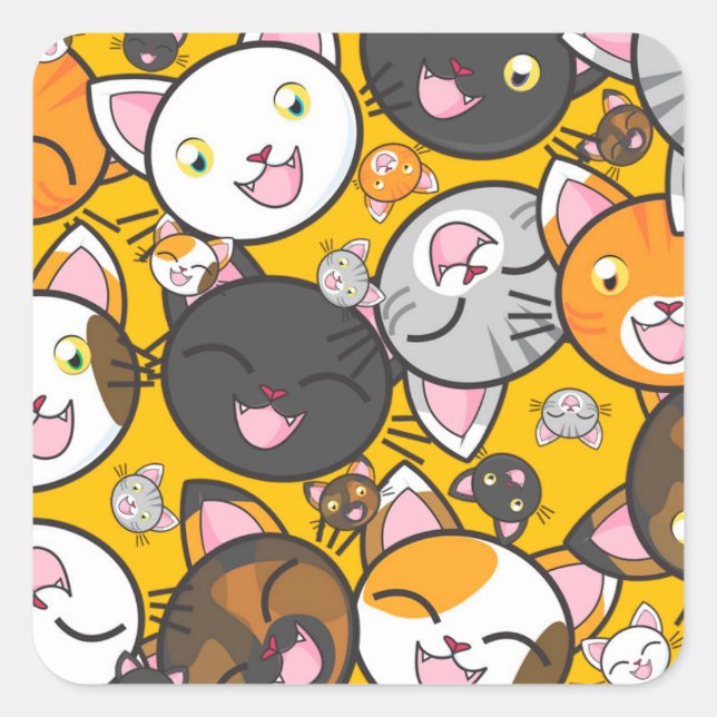 happy cats stickers (Front)