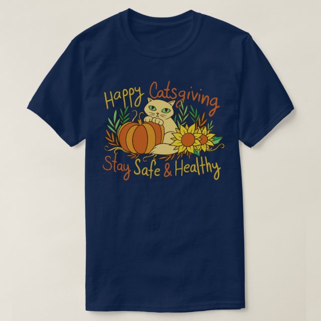 Happy Catsgiving  T-Shirt (Design Front)