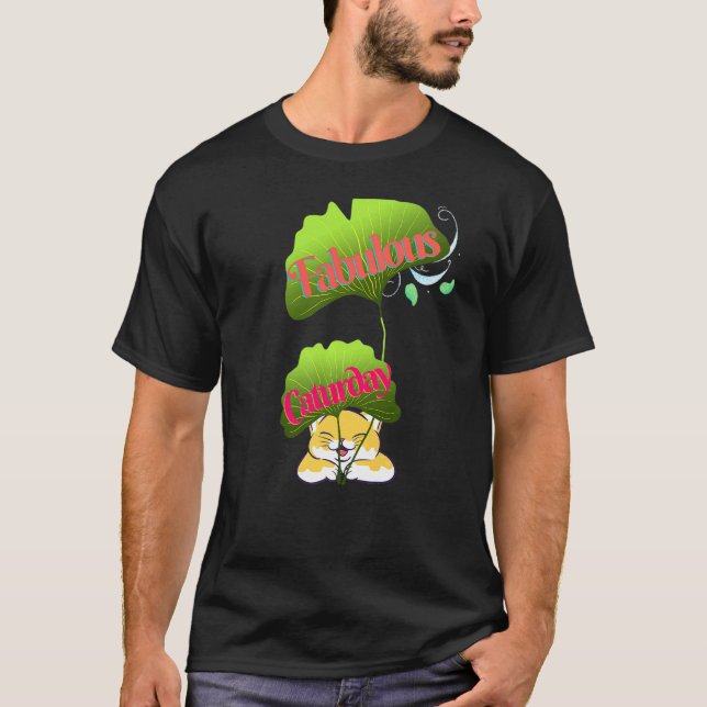 Happy Caturday T-Shirt (Front)