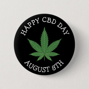 Happy CBD Day Funny Holidays 2 Inch Round Button