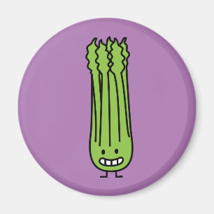 Happy Celery Stalk Bunch green fibre vegetable Magnet