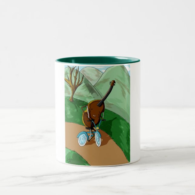 Happy Cello Two-Tone Coffee Mug (Center)
