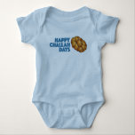 Happy Challah Day Chanukah Hanukkah Jewish Holiday Baby Bodysuit<br><div class="desc">Baby suit features an original marker illustration of a loaf of challah bread,  with HAPPY CHALLAH DAYS in a fun font. Perfect for Hanukkah!

Don't see what you're looking for? Need help with customization? Click "ask this designer" to have a baby suit created just for you!</div>