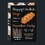 Happy Challah Day Hanukkah Party Invitation<br><div class="desc">Happy Challah Days!  Celebrate with this Hanukkah party invitation. Features a modern stylized menorah and fonts and big loaf of Challah bread in a neutral colour palate.
Need help,  just email me at tkatz@me.com</div>