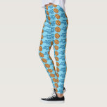 Happy Challah Days Blue Chanukah Hanukkah Holiday Leggings<br><div class="desc">Leggings feature an original illustration of a loaf of challah bread, with HAPPY CHALLAH DAYS in a fun font. Perfect for an ugly holiday sweater party! This design is also available on other products. Lots of additional food prints are also available from this shop. Don't see what you're looking for?...</div>