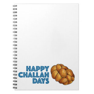Happy Challah Days Chanukah Hanukkah Holiday Notebook