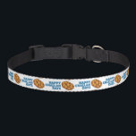 Happy Challah Days Chanukah Hanukkah Holiday Pet Collar<br><div class="desc">Collar features an original marker illustration of a loaf of braided challah bread, with HAPPY CHALLAH DAYS in a fun blue font. Perfect for Hanukkah! This Chanukah illustration is also available on other products. Don't see what you're looking for? Need help with customization? Contact Rebecca to have something designed just...</div>