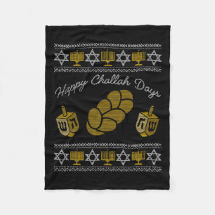 Happy Challah Days  Fleece Blanket