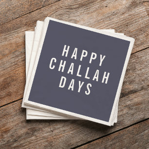 Happy Challah Days   Funny Holiday Hanukkah Napkin