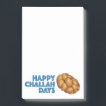 Happy Challah Days Hanukkah Chanukah Bread Loaf Post-it Notes<br><div class="desc">Features an original marker illustration of a loaf of braided challah bread,  with HAPPY CHALLAH DAYS in a fun font. Great for Hanukkah!

This illustration is also available on other products. Don't see what you're looking for? Need help with customization? Contact Rebecca to have something designed just for you.</div>