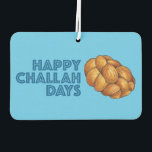 Happy Challah Days Hanukkah Chanukah Holiday Bread Car Air Freshener<br><div class="desc">Air freshener features an original marker illustration of a loaf of braided challah bread, with HAPPY CHALLAH DAYS in a fun font. Great for Hanukkah and other Jewish holiday celebrations. Don't see what you're looking for? Need help with customization? Click "ask this designer" to have something created just for you!...</div>
