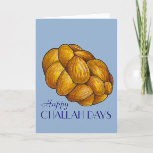 Happy Challah Days Hanukkah Chanukah Holiday Bread Card