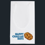 Happy Challah Days Hanukkah Chanukah Holiday Small Gift Bag<br><div class="desc">Features an original marker illustration of a loaf of braided challah bread, with HAPPY CHALLAH DAYS in a fun font. Great for Hanukkah gift-giving! Matching gift tags, tissue, ribbon, and gift wrap available. This illustration is also available on other products. Don't see what you're looking for? Need help with customization?...</div>