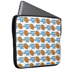 Happy Challah Days Hanukkah Chanukah Jewish Bread Laptop Sleeve