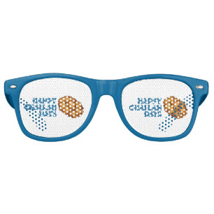 Happy Challah Days Hanukkah Chanukah Jewish Bread Retro Sunglasses