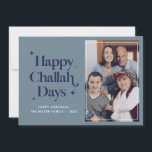 Happy Challah Days Hanukkah Family Photo  Holiday  Card<br><div class="desc">Can be fully customized to suit your needs.
© Gorjo Designs. Made for you via the Zazzle platform. 

// Need help customizing your design? Got other ideas? Feel free to contact me (Zoe) directly.</div>