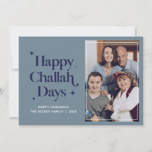 Happy Challah Days Hanukkah Family Photo  Holiday  Card