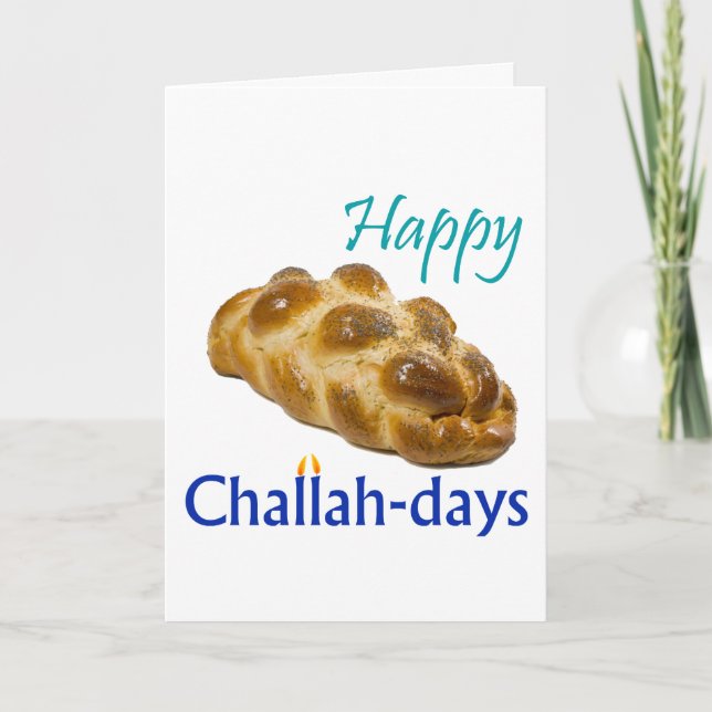 Happy Challah-days Holiday Card (Front)