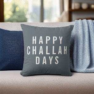 Happy Challah Days Holiday Decor Throw Pillow