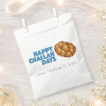 Happy Challah Days Holidays Hanukkah Chanukah Favour Bag<br><div class="desc">Favour bag design features an original marker illustration of a loaf of braided challah bread, with HAPPY CHALLAH DAYS in a blue font. Just personalize with your information. This design is also available on other products. Coordinating designs are also available. Don't see what you're looking for? Need help with customization?...</div>