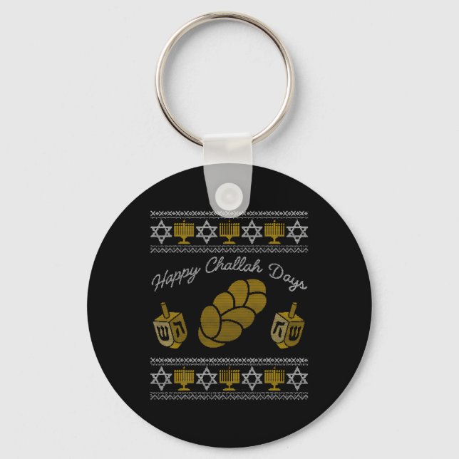 Happy Challah Days  Keychain (Front)