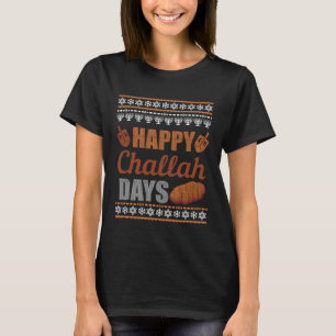 Happy Challah Days Ugly Hanukkah Sweater Chanukah 