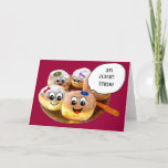 Happy Chanukah Doughnuts in Hebrew (red) Holiday Card<br><div class="desc">hanuka,  hannuka,  hannukah,  hanukah,  hannukkah,  hanukkah,  chanuka,  channuka,  channukah,  chanukah,  channukkah,  chanukkah,  smiley,  doughnut,  doughnuts,  doughnut,  doughnuts,  holiday,  holidays,  jewish,  judaism,  "happy hanukkah",  happy,  "smiley face",  kippa,  sufganiot,  soofganiot,  hebrew,  ivrit</div>