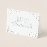 Happy Chanukah Foil Card<br><div class="desc">Wish someone a happy Chanukah with this simply beautiful card accented with real foil. Personalize it with your own message of warm holiday greetings.</div>