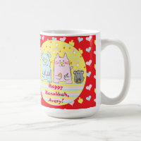 Happy Chanukah/Hanukkah PETS Red Mug