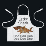 Happy Chanukah Latke Shark Apron<br><div class="desc">Happy Chanukah Latke Shark apon. Personalize by deleting text and adding your own. Use your favourite font style, colour, and size. Be sure to choose size and strap colour. All design elements can be transferred to other Zazzle products and edited. Happy Hanukkah! Thanks for stopping by. Much appreciated! Size: All-Over...</div>