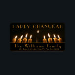Happy Chanukah Menorah Light Nine Burning Candles Label<br><div class="desc">Happy Chanukah Menorah Light Nine Burning Candles Photography Elegant Address Labels for Chanukah Hanukkah Festival of Lights Mail or Gift Wrapping or Your Ideas, Add Name and Address or change or delete the Text</div>
