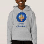 Happy Chanukah! Menorah Personalized<br><div class="desc">Happy Chanukah! Menorah Personalized Hoodie
Edit text to personalize</div>