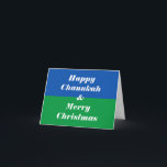 Happy Chanukah & Merry Christmas Holiday Card<br><div class="desc">Front: Happy Chanukah! & Merry Christmas! 
Inside: Let's Celebrate!</div>