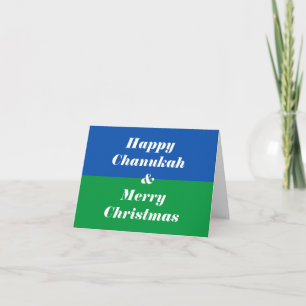 Happy Chanukah & Merry Christmas Holiday Card