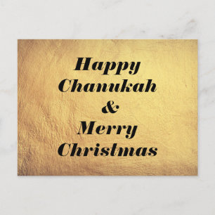 Happy Chanukah & Merry Christmas Holiday Postcard