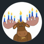 Happy Chanukah Sticker<br><div class="desc">Sticker for gifts, card seals or decorations - customize with child's name, year or your choice of greeting.</div>
