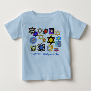 HAPPY CHANUKKAH BABY TEE SHIRTS - HIGH HOLIDAYS