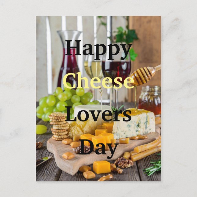 Happy Cheese Lovers Day Postcard (Front)