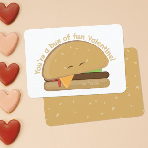 Happy Cheeseburger Kid's Valentine's Day Card