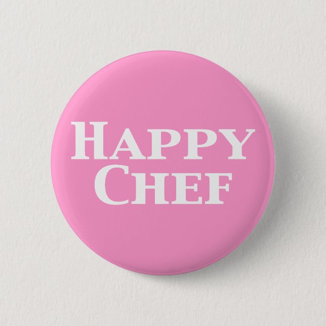 Happy Chef Gifts 2 Inch Round Button (Front)