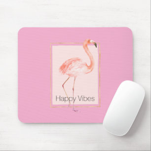 Happy Chic Pink Flamingo Mouse Pad