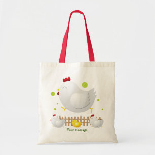 Happy Chicken Family Tote Bag