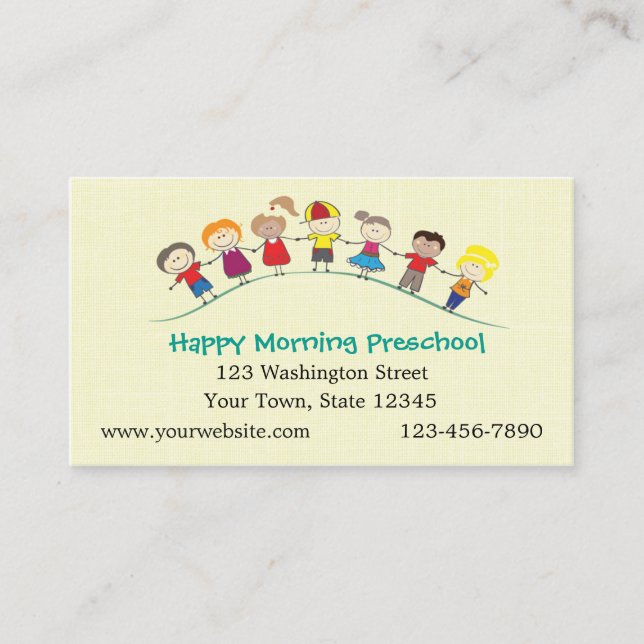 Happy Children Preschool Business Card (Front)