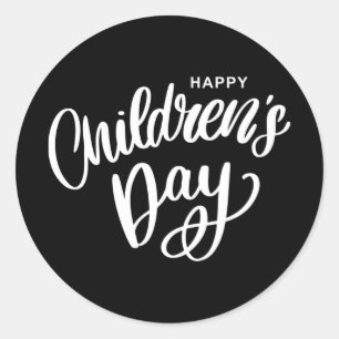 Happy Children's Day Classic Round Sticker