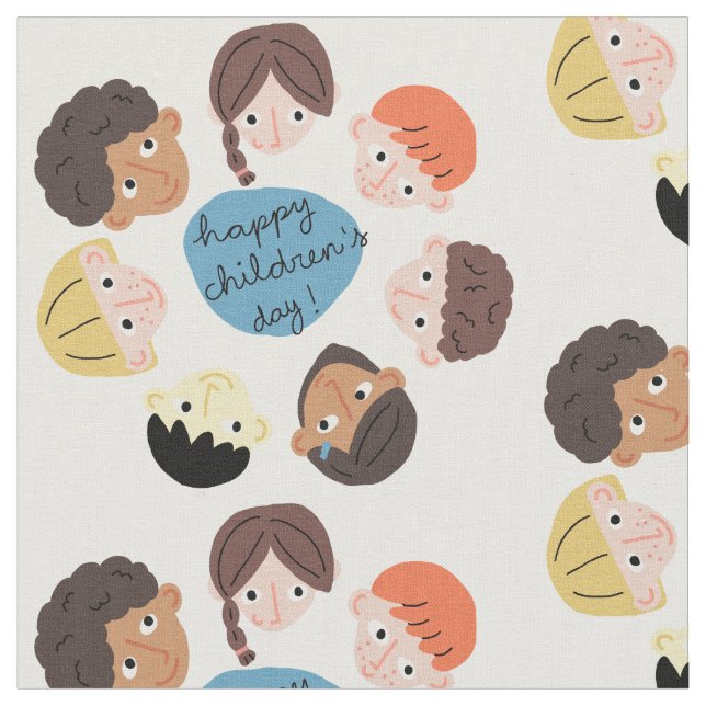 happy childrens day fabric (Close Up)