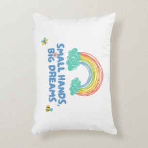 Happy children's kids day Small Hands, Big Dreams Accent Pillow