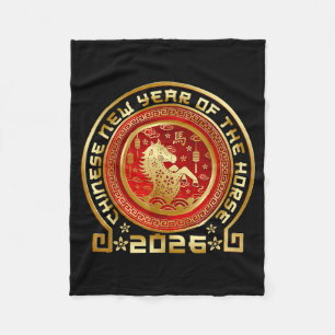 Happy Chinese Lunar New Year 2026 Zodiac Year Of T Fleece Blanket
